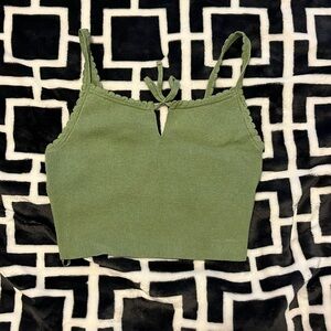 Green XS girls green sweater tank top by LA Hearts